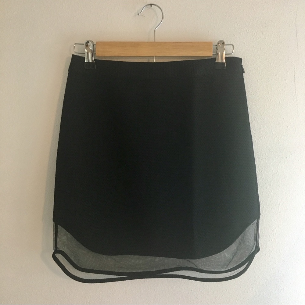 Black Skirt with Mesh